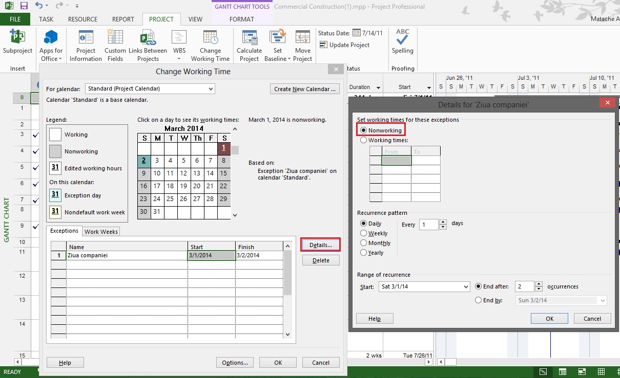 working time in Microsoft Project 2_working-time_cipriancucu.ro